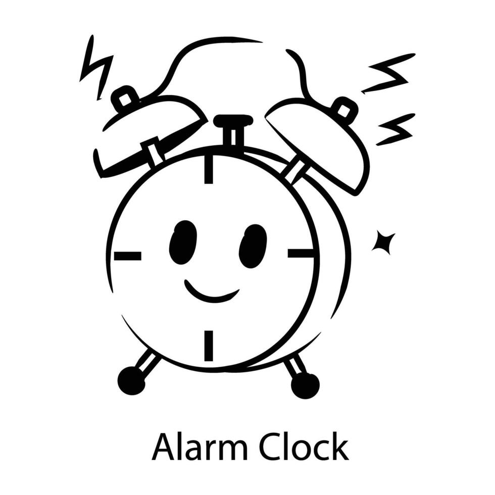 Trendy Alarm Clock 45352483 Vector Art at Vecteezy