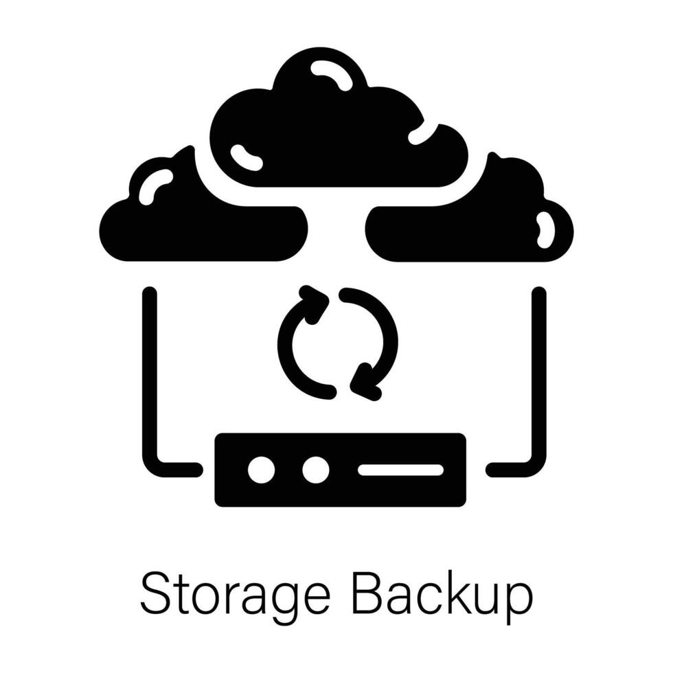 Trendy Storage Backup vector