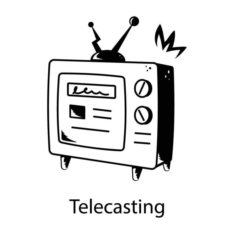 Trendy Telecasting Concepts vector