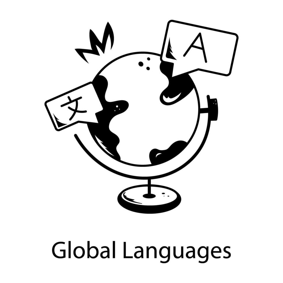 Trendy Global Languages vector