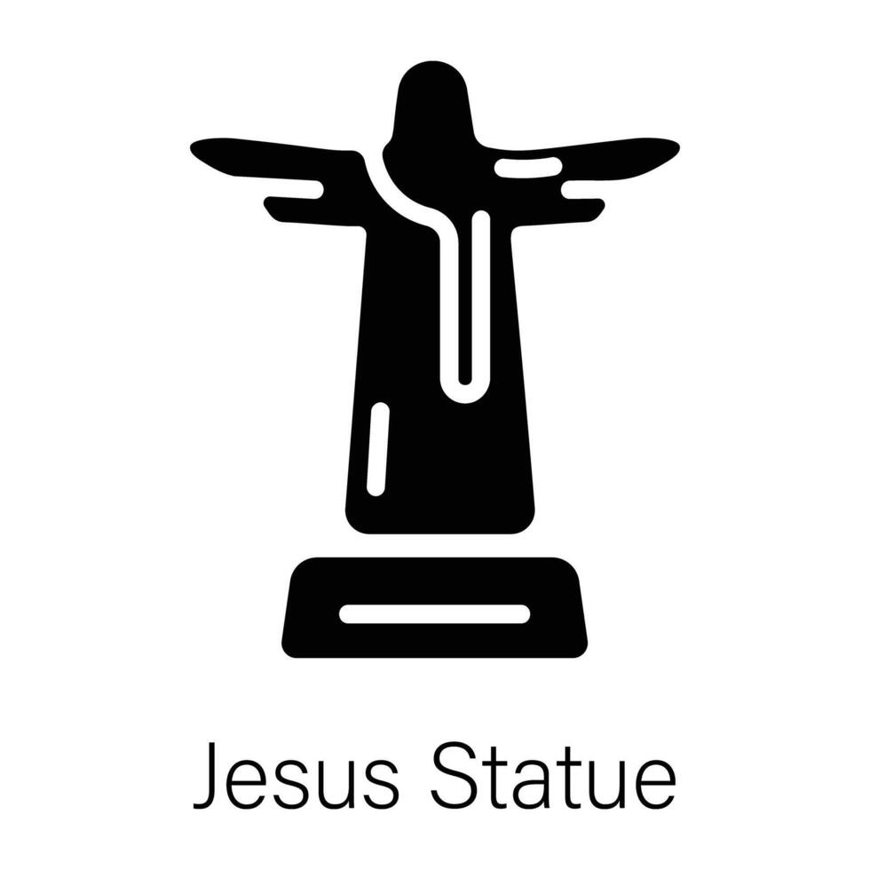 Trendy Jesus Statue vector