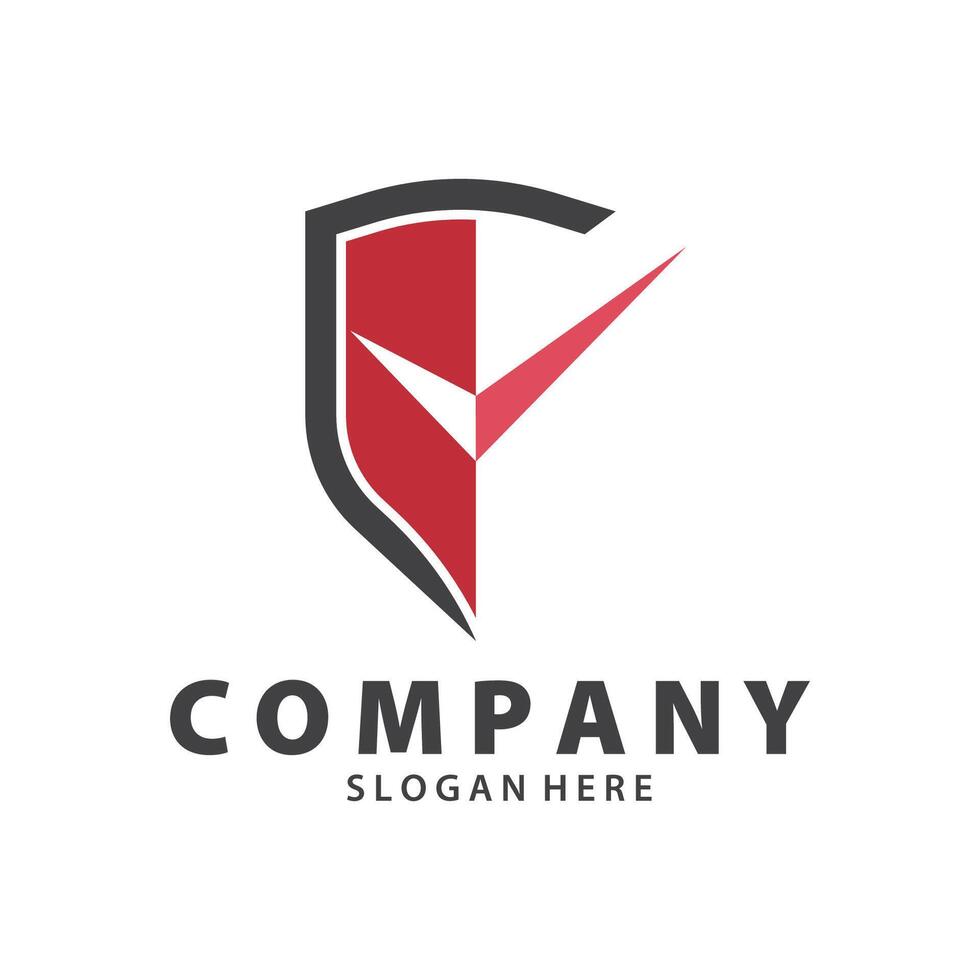 Protection logo with modern and unique shield concept vector