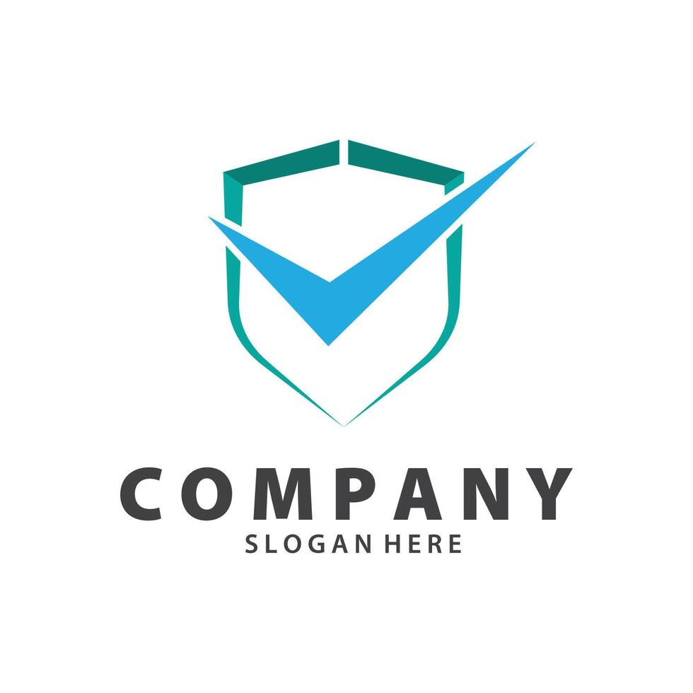 Protection logo with modern and unique shield concept vector