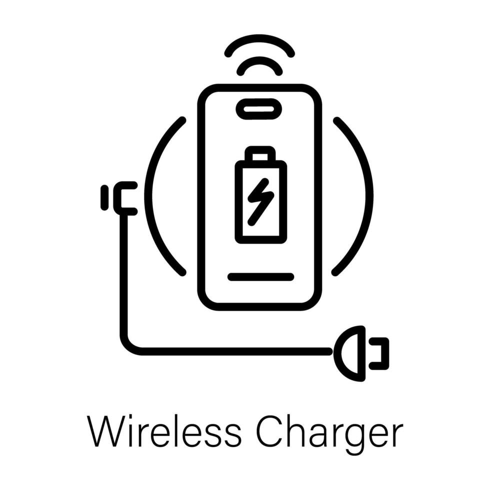 Trendy Wireless Charger vector