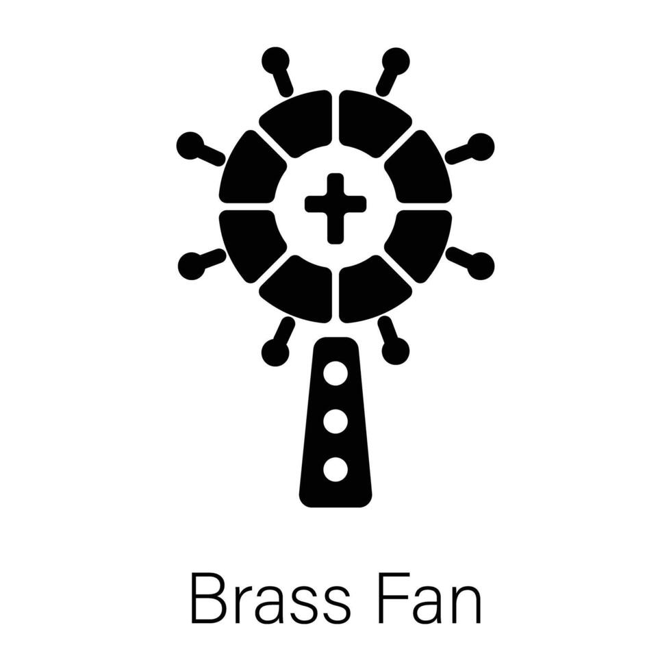 Trendy Brass Fan vector