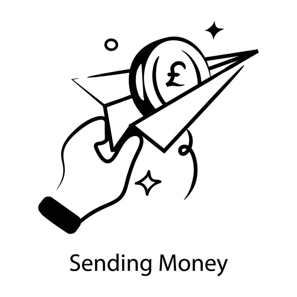 Trendy Sending Money vector