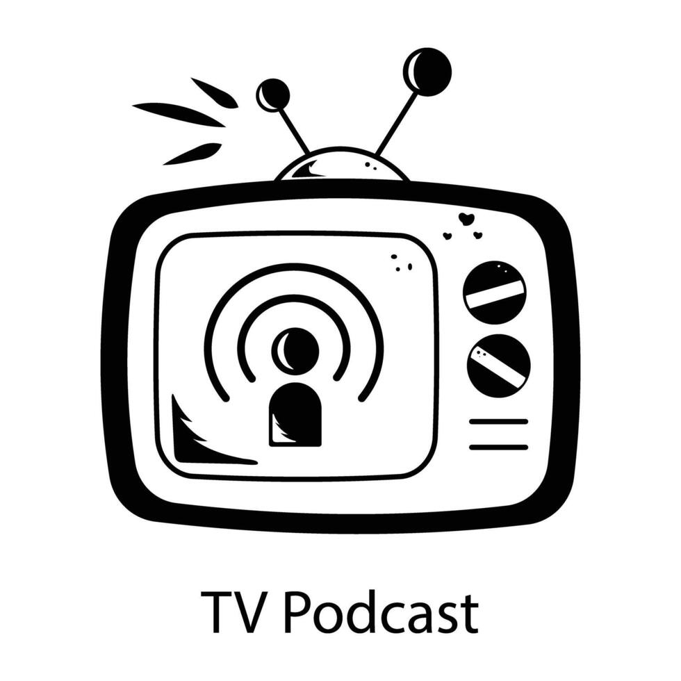 Trendy TV Podcast vector