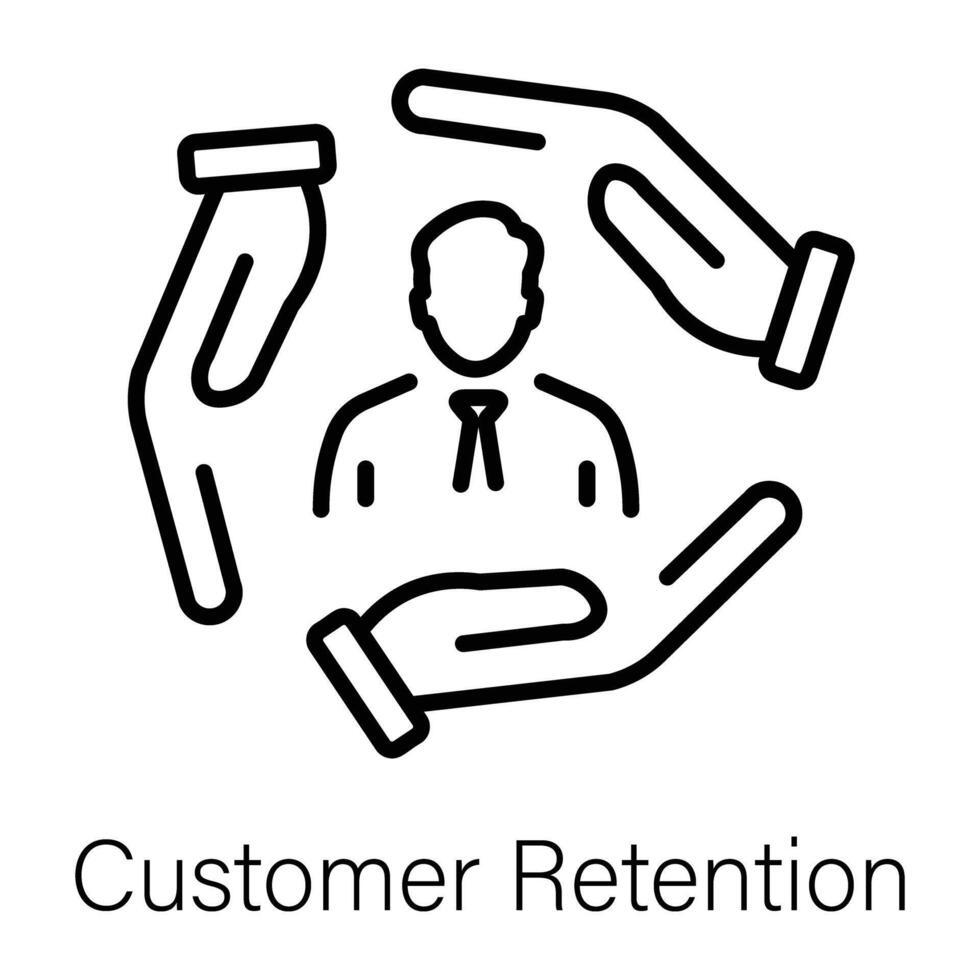 Trendy Customer Retention vector