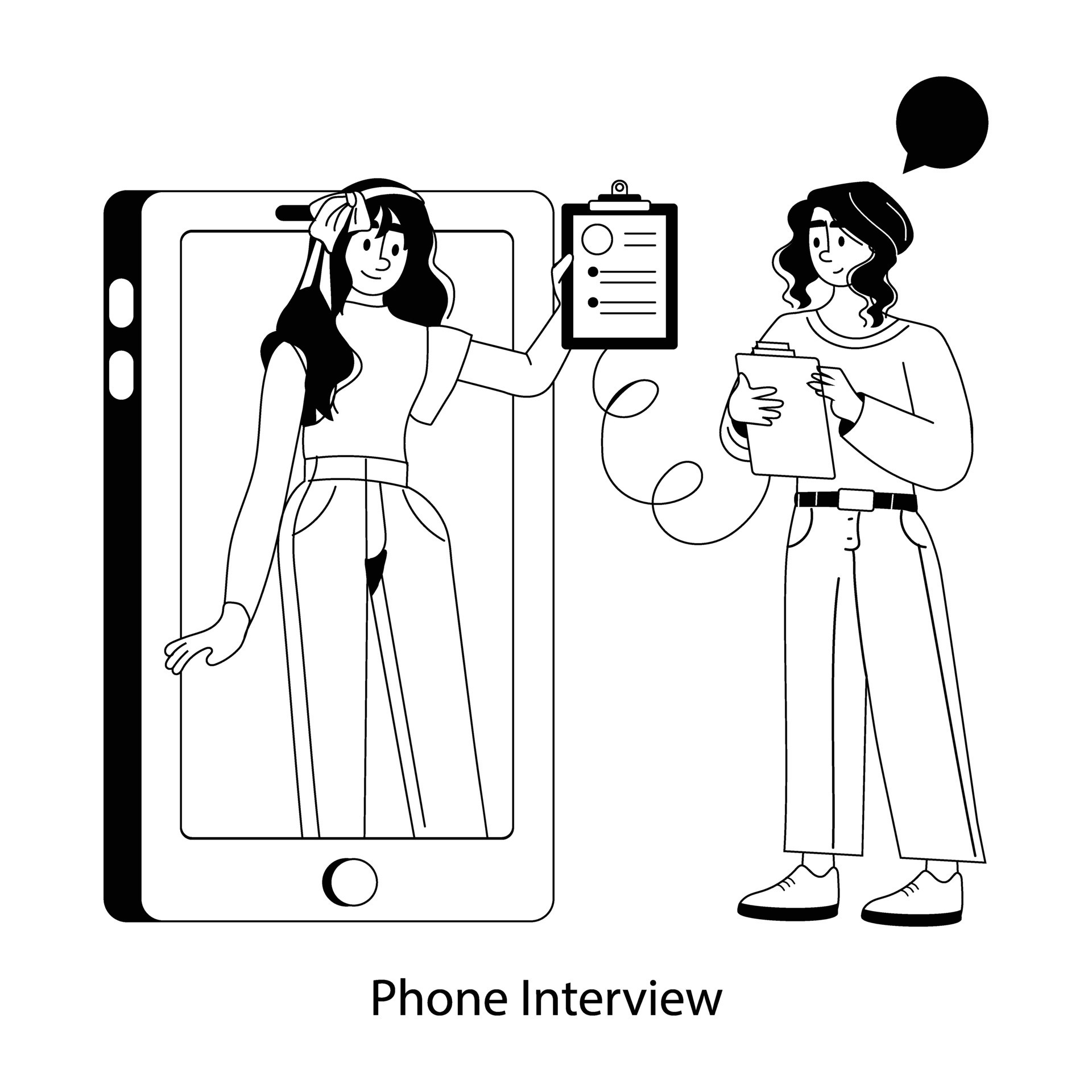 Trendy Phone Interview 45353127 Vector Art at Vecteezy