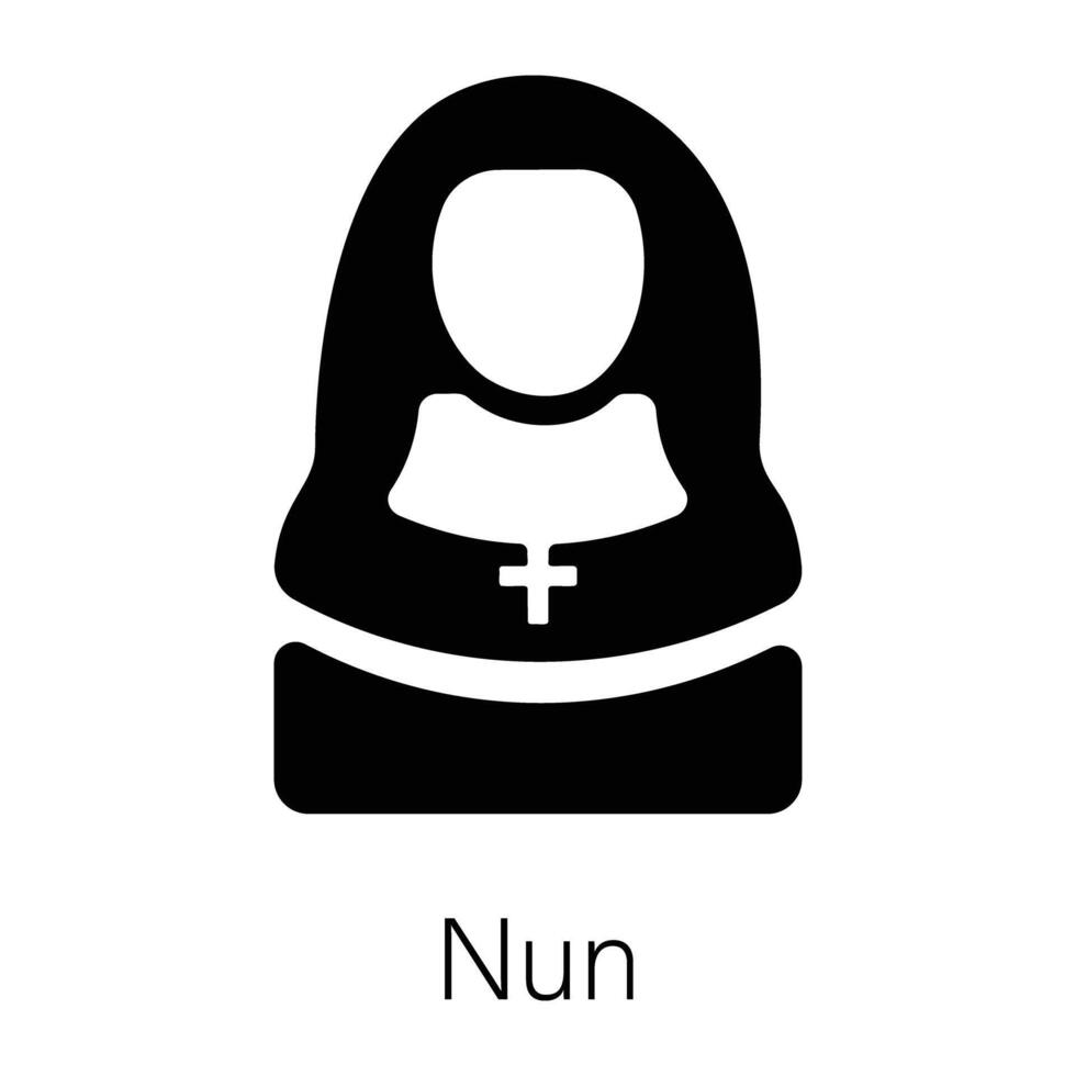 Trendy Nun Concepts vector