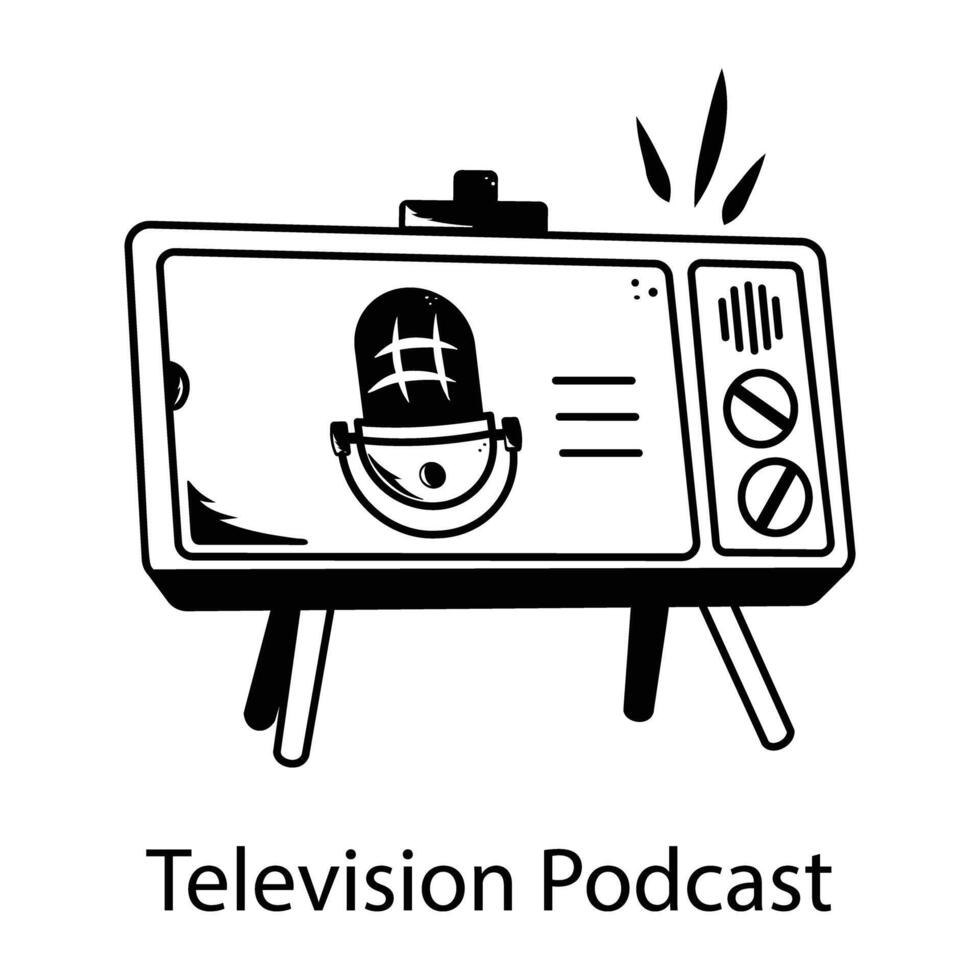 Trendy Television Podcast vector