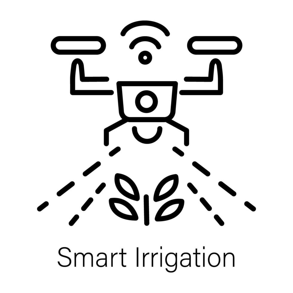 Trendy Smart Irrigation vector