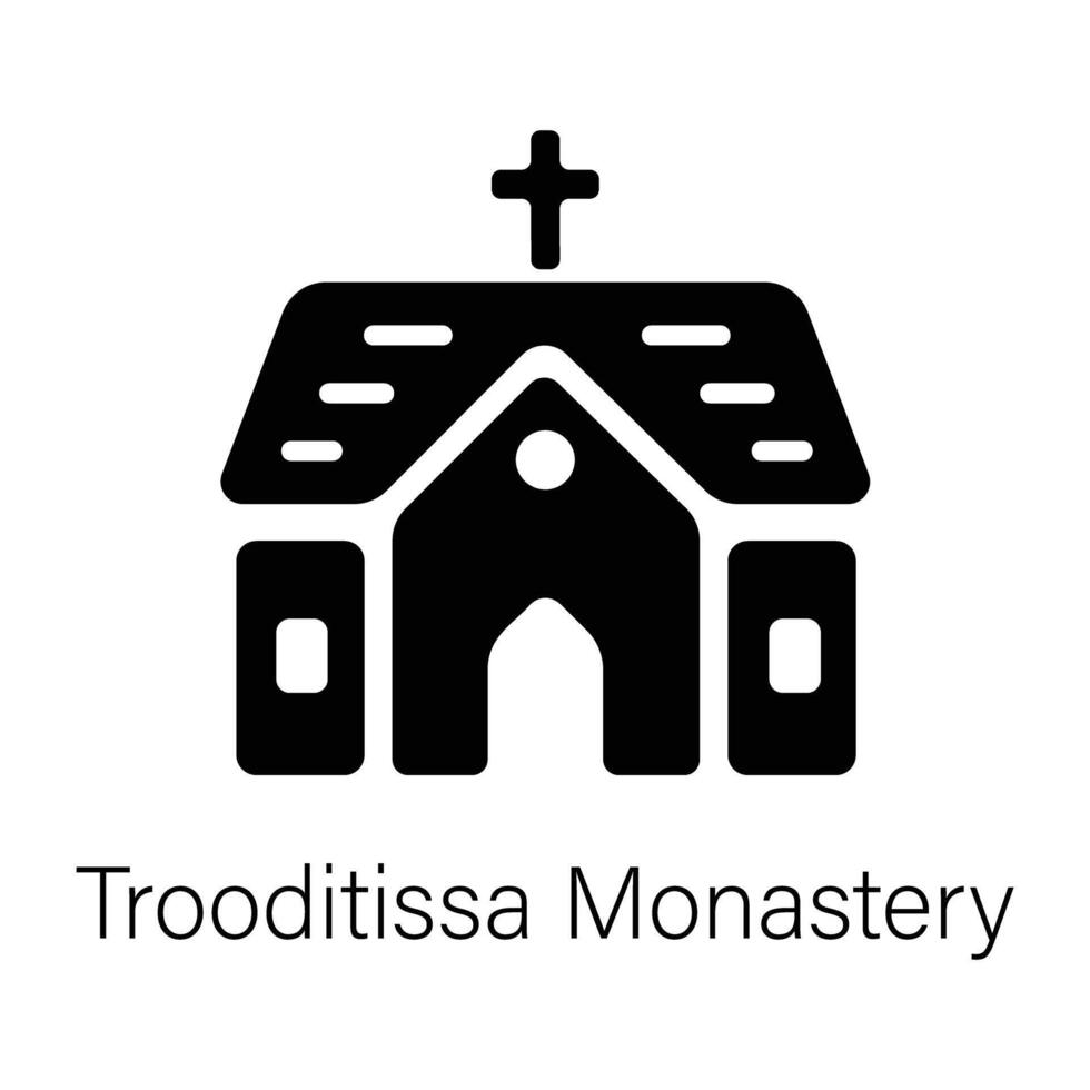 Trendy Trooditissa Monastery vector