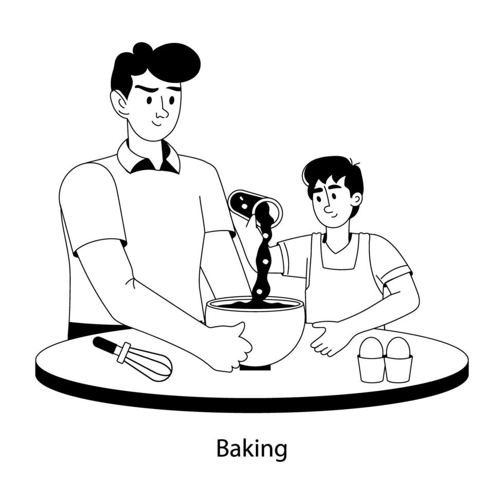 Trendy Baking Concepts vector