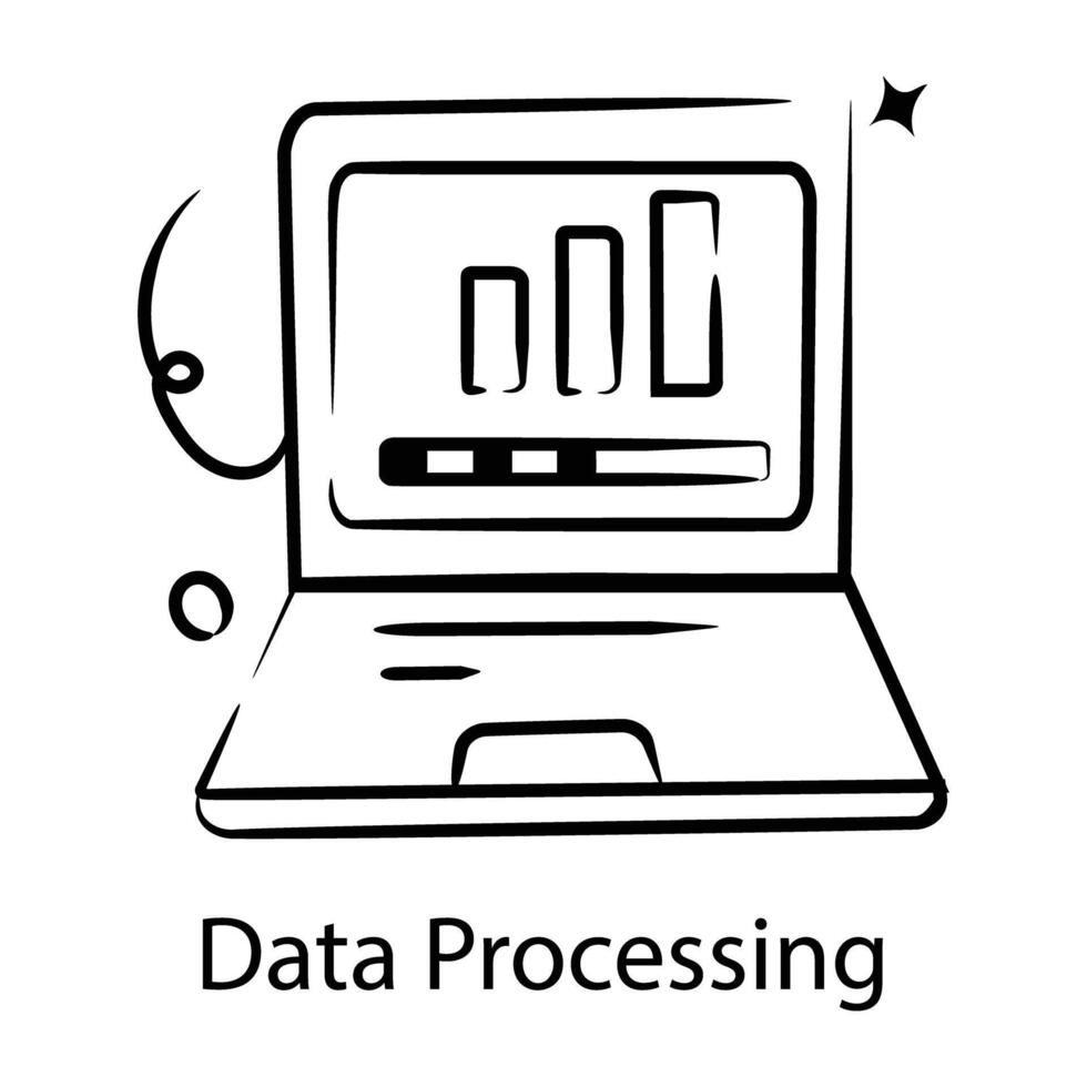 Trendy Data Processing vector