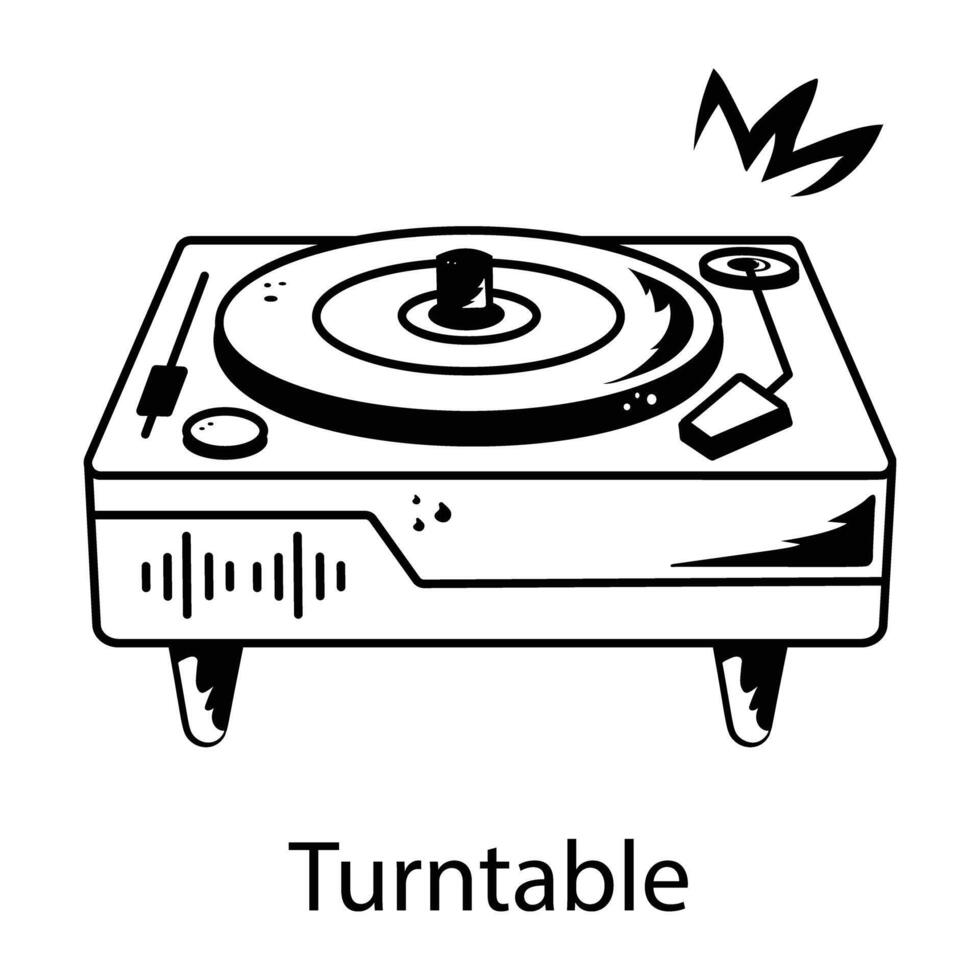 Trendy Turntable Concepts vector