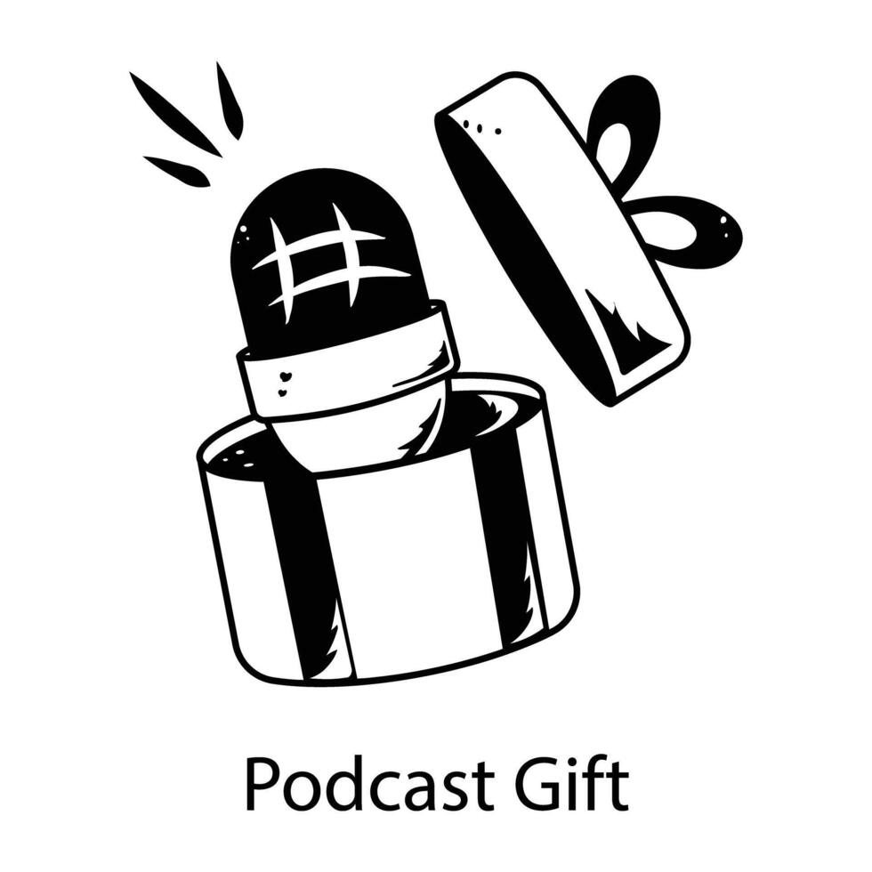 Trendy Podcast Gift vector