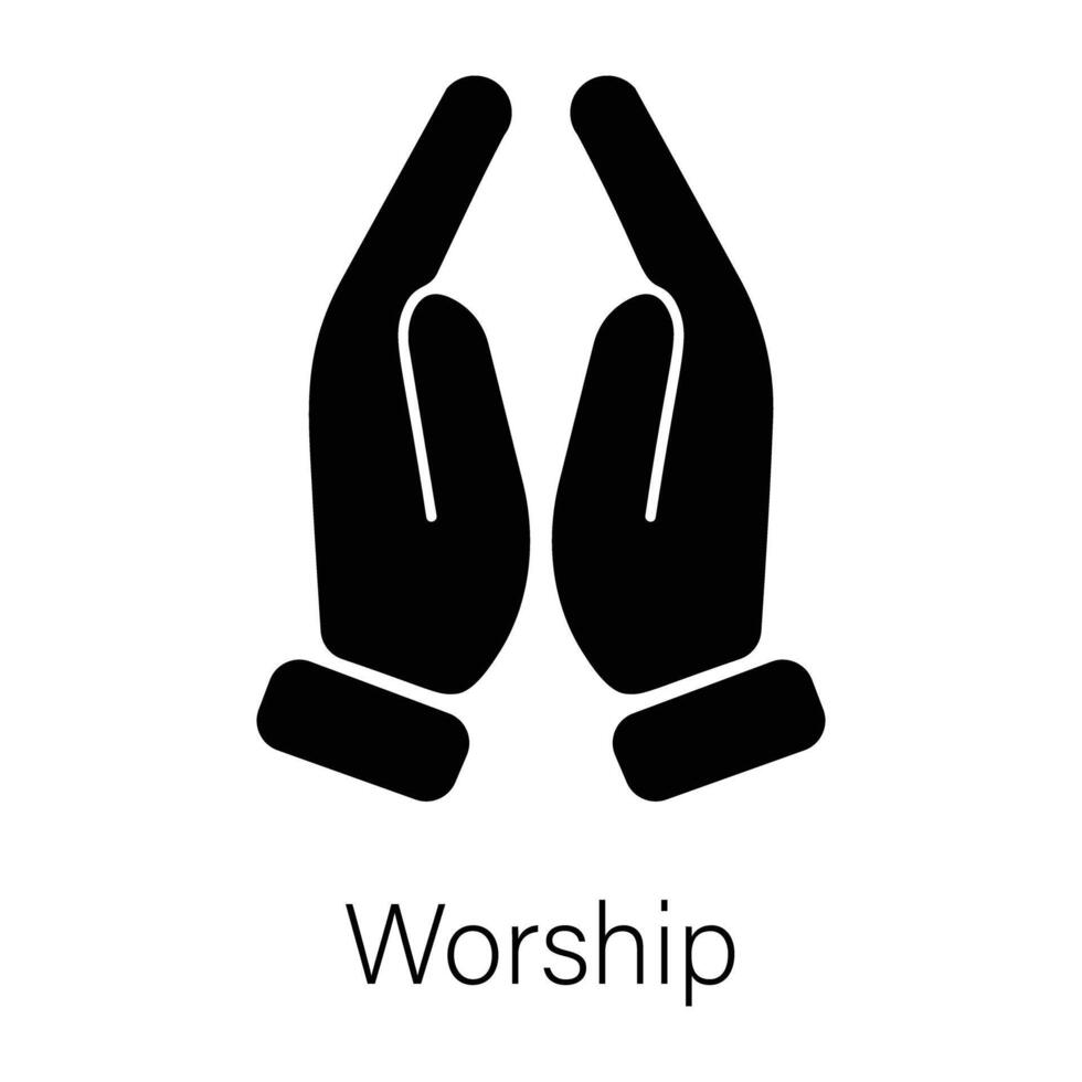 Trendy Worship Concepts vector