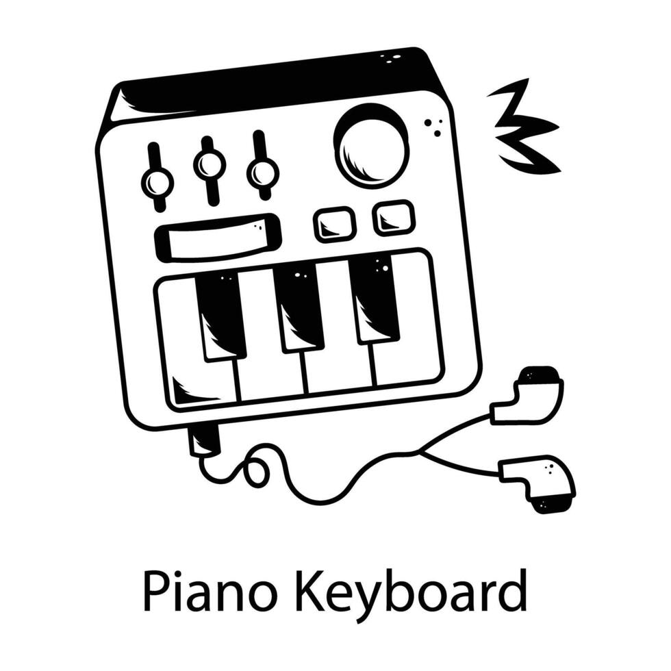 Trendy Piano Keyboard vector