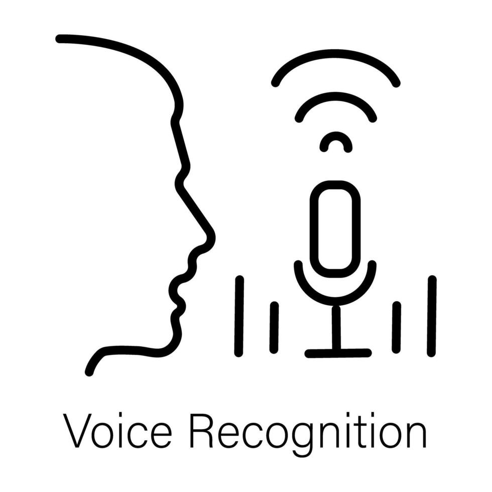 Trendy Voice Recognition vector