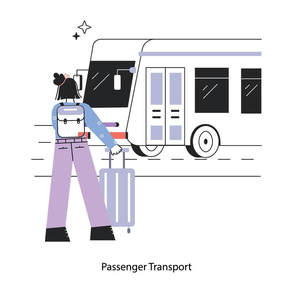 Trendy Passenger Transport vector