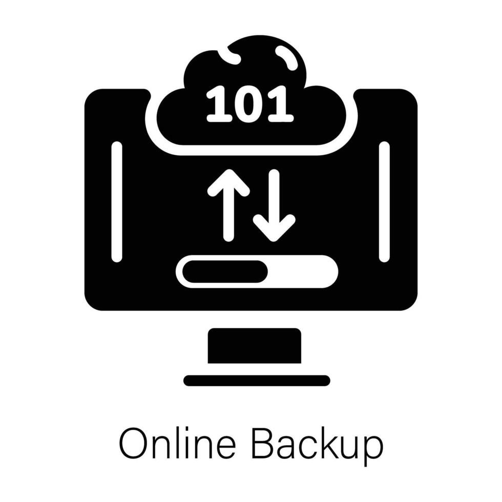 Trendy Online Backup vector