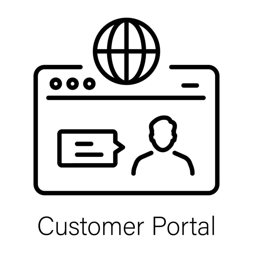 Trendy Customer Portal vector
