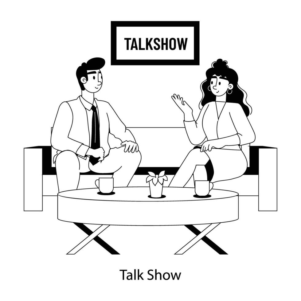 Trendy Talk Show vector