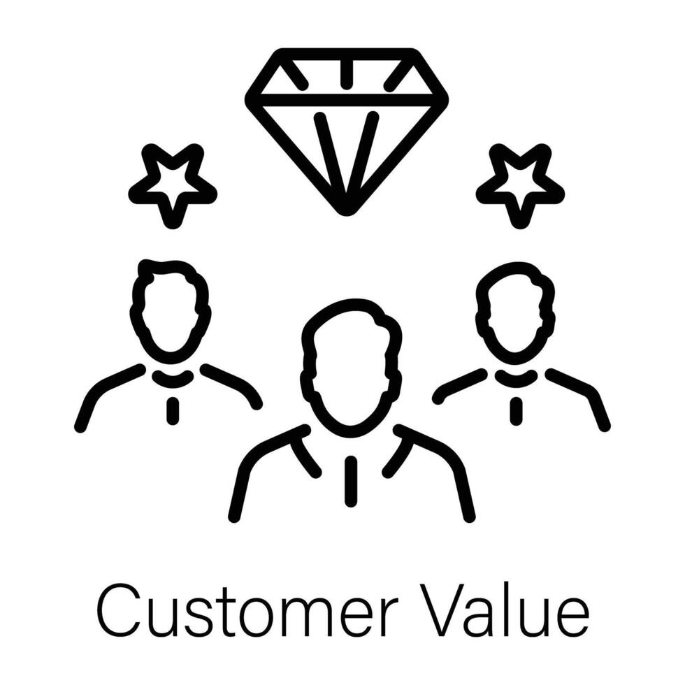 Trendy Customer Value vector