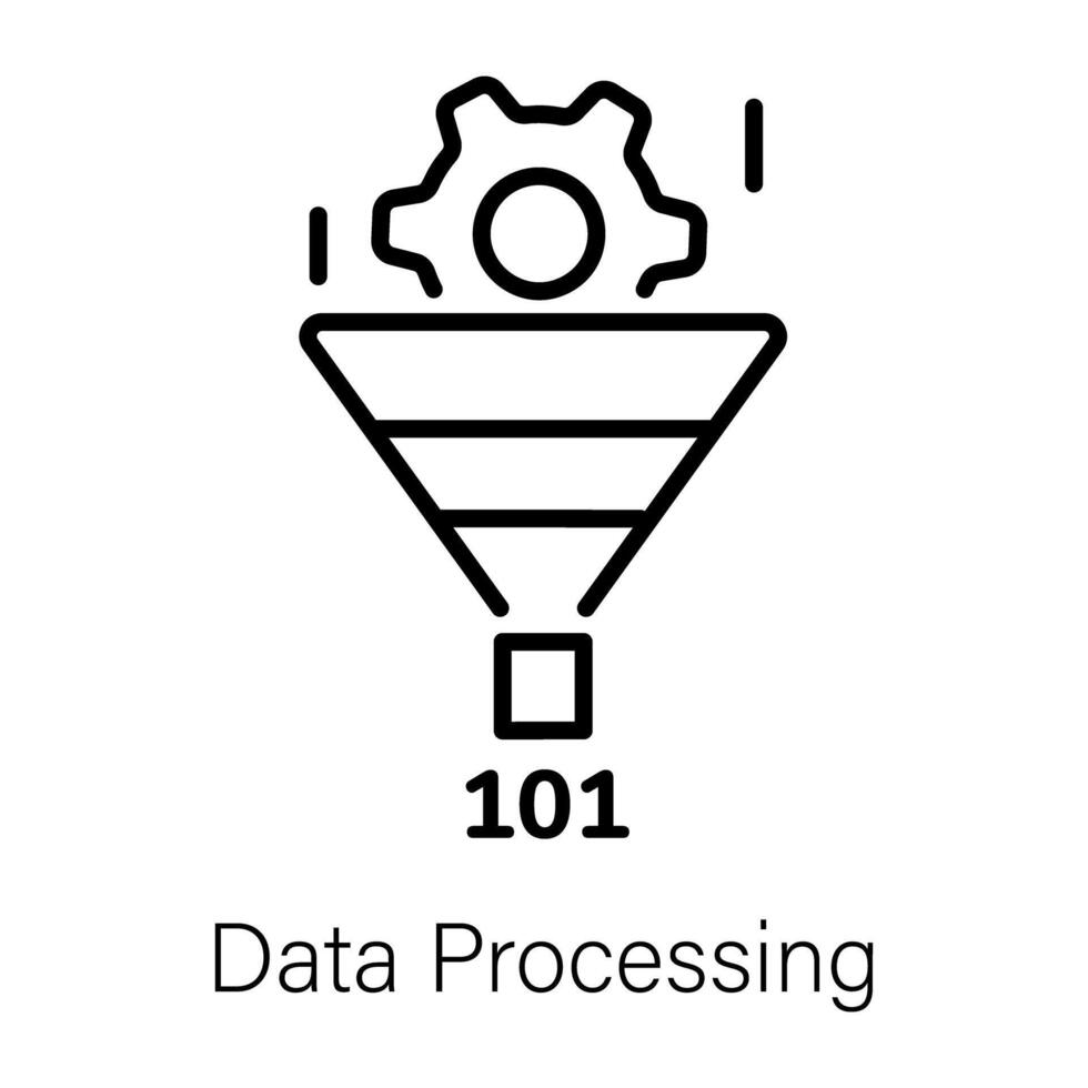 Trendy Data Processing vector