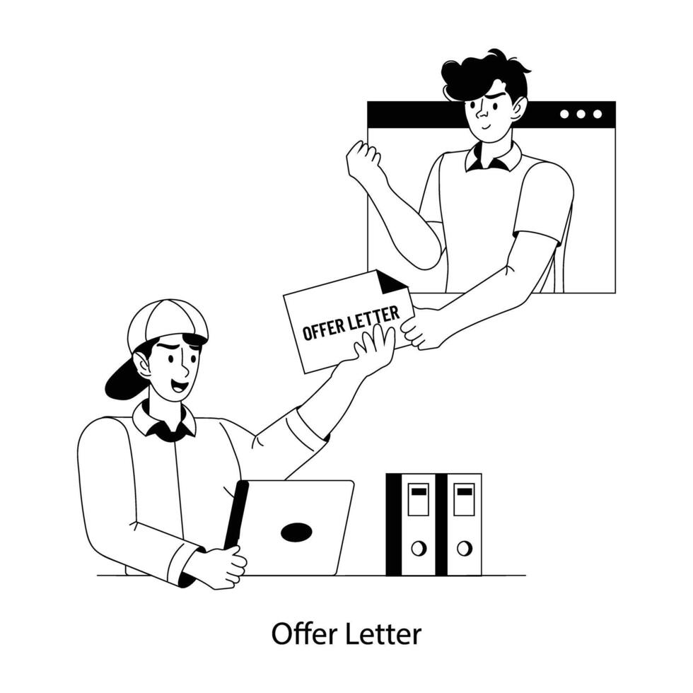 Trendy Offer Letter vector