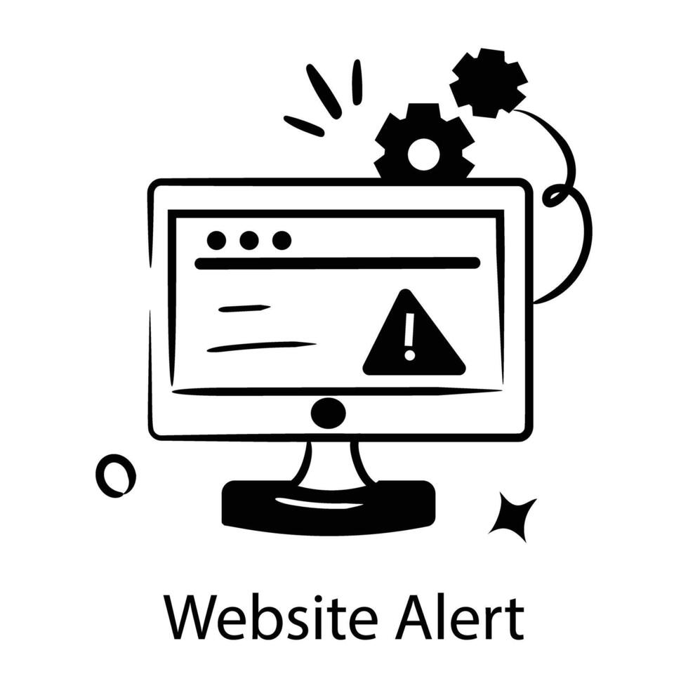 Trendy Website Alert vector