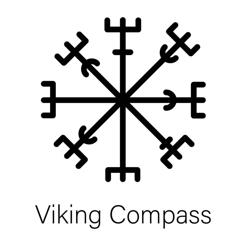 Trendy Viking Compass vector