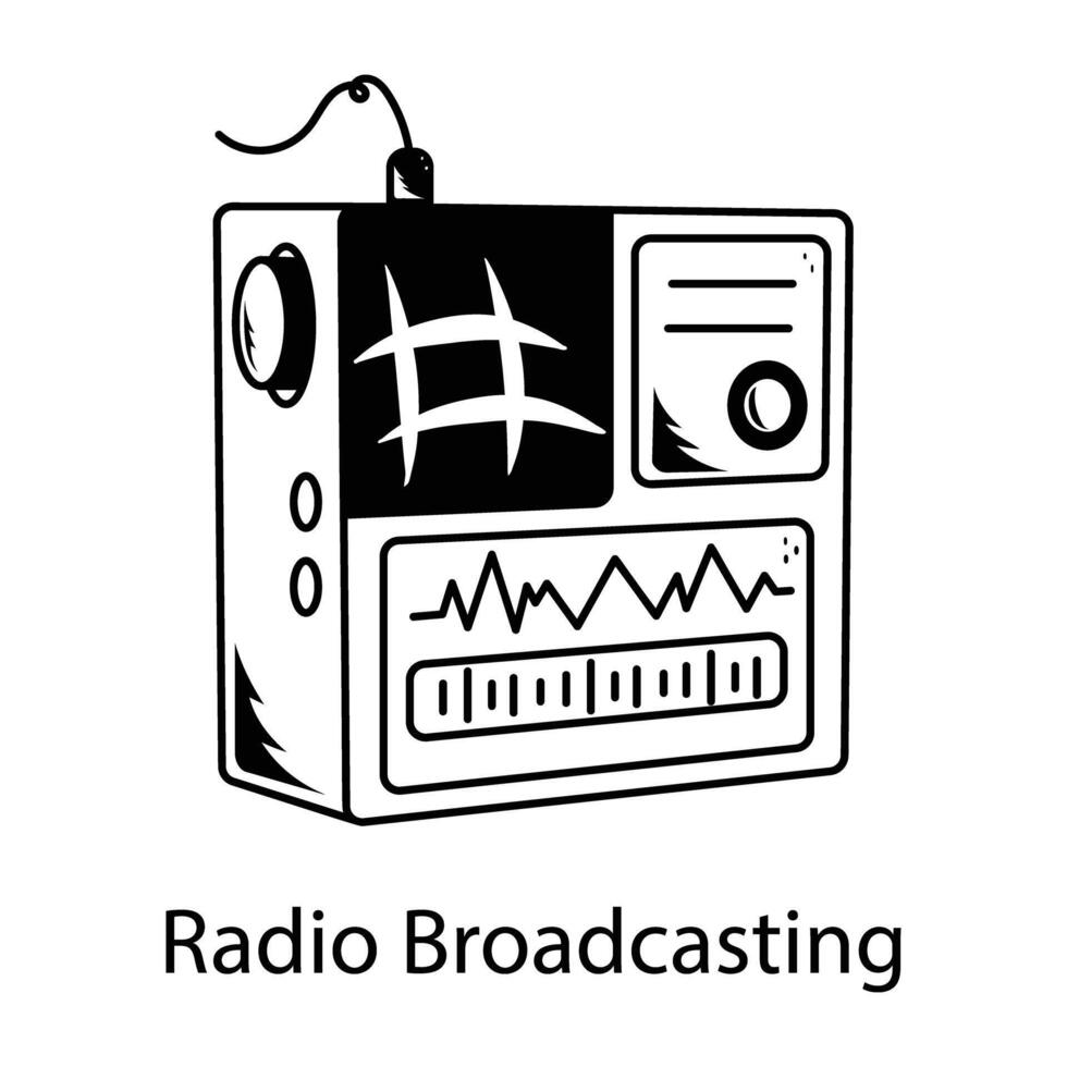 Trendy Radio Broadcasting vector