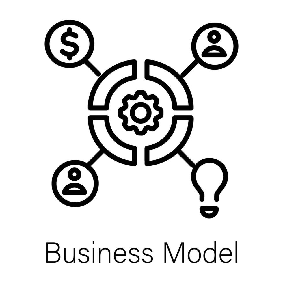 Trendy Business Model vector