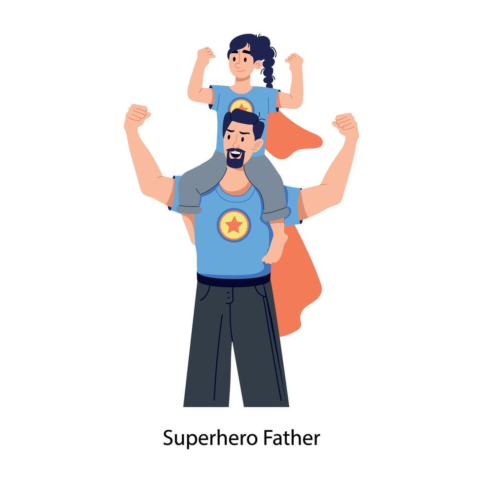 de moda superhéroe padre vector