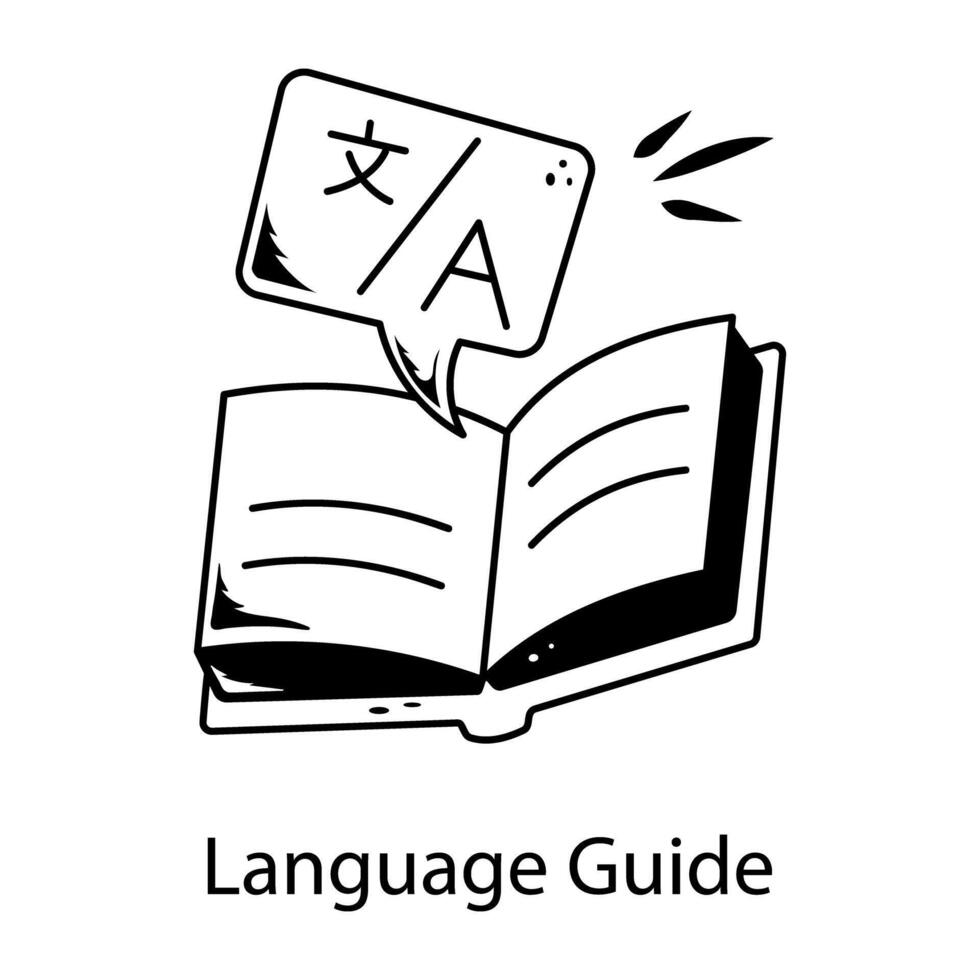 Trendy Language Guide vector