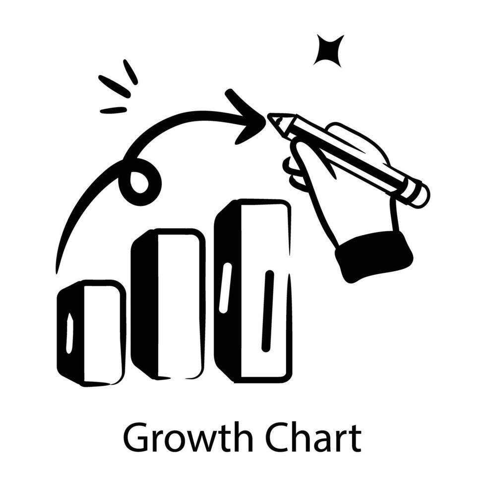 Trendy Growth Chart vector