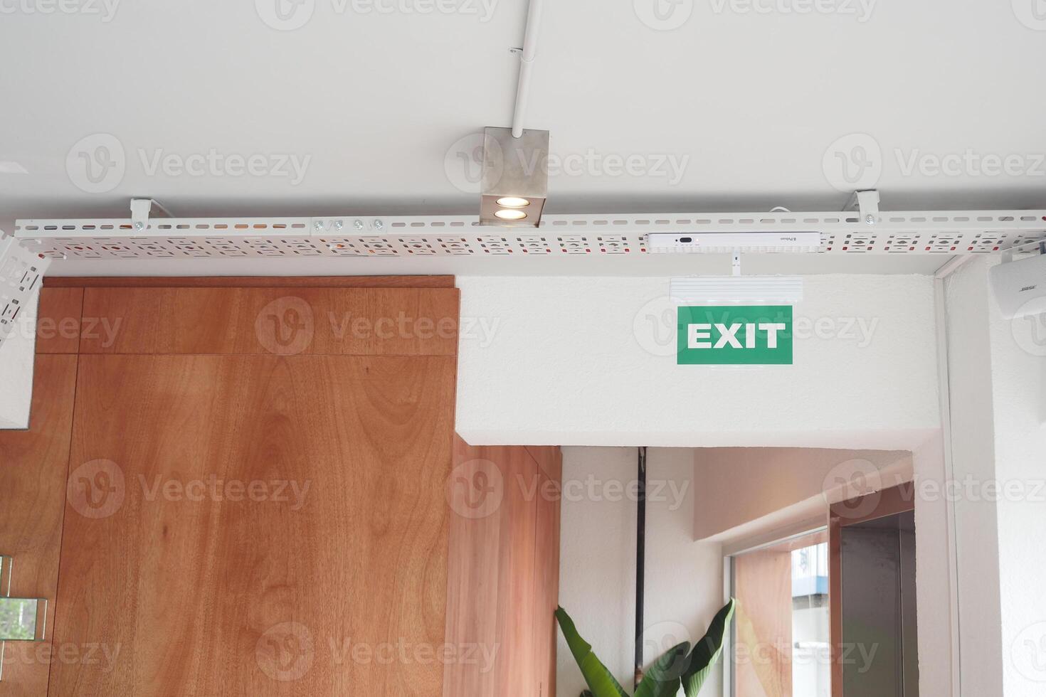 emergency exit door inside of a building photo