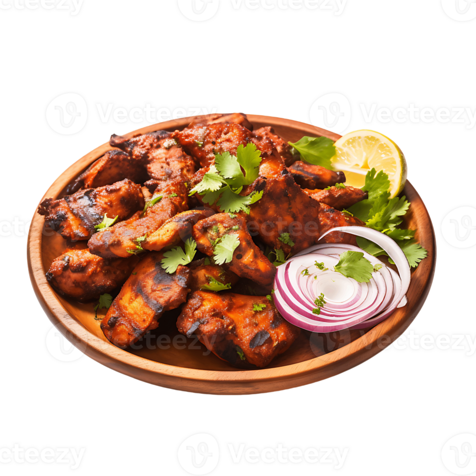 Gourmet Indian Experience Isolated Chicken Tikka Masala on Transparent Surface png