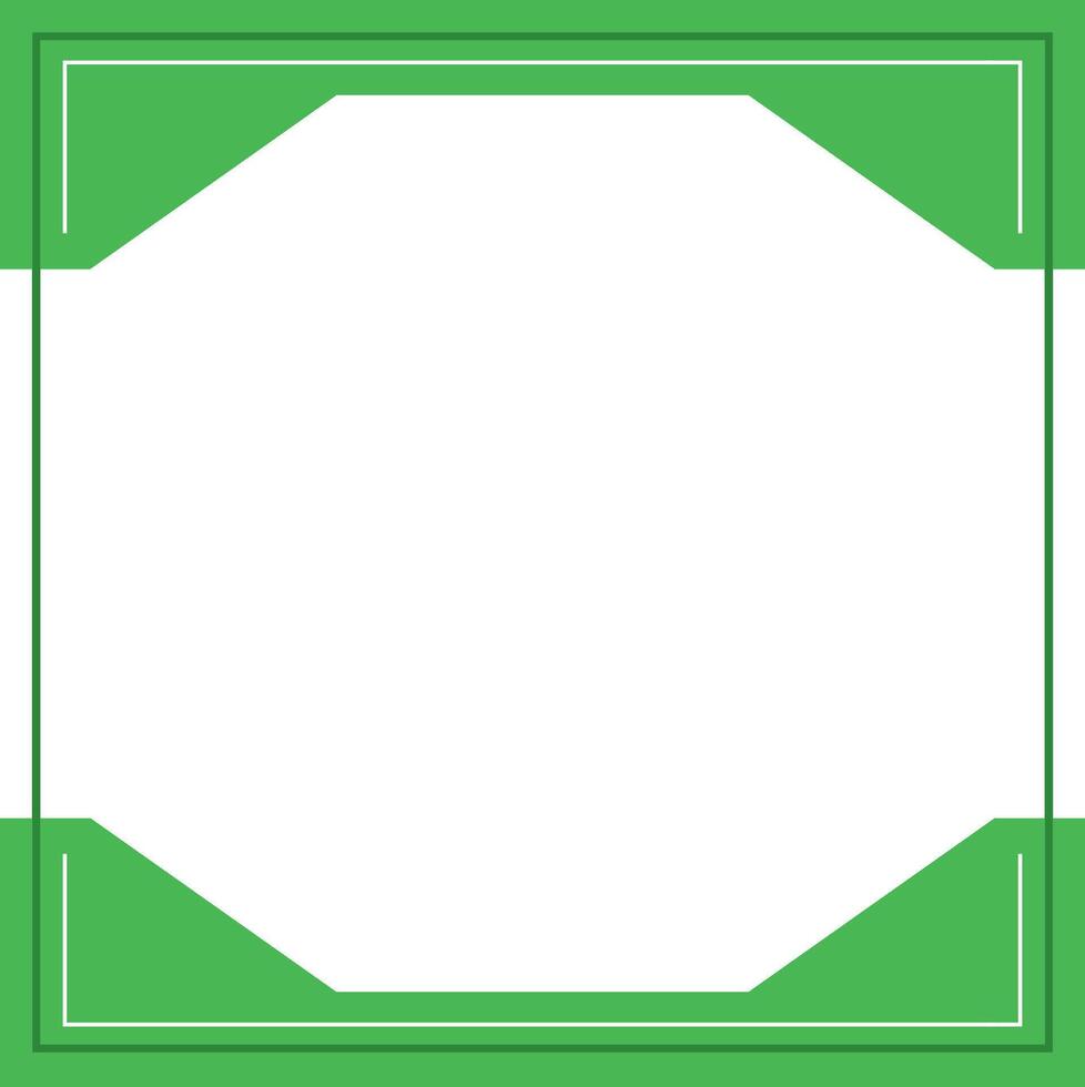 Green and white background color with stripe line shape. Suitable for social media post and web internet ads. Template layout. Frame, boarder for text, picture, advertisement. Empty space. vector