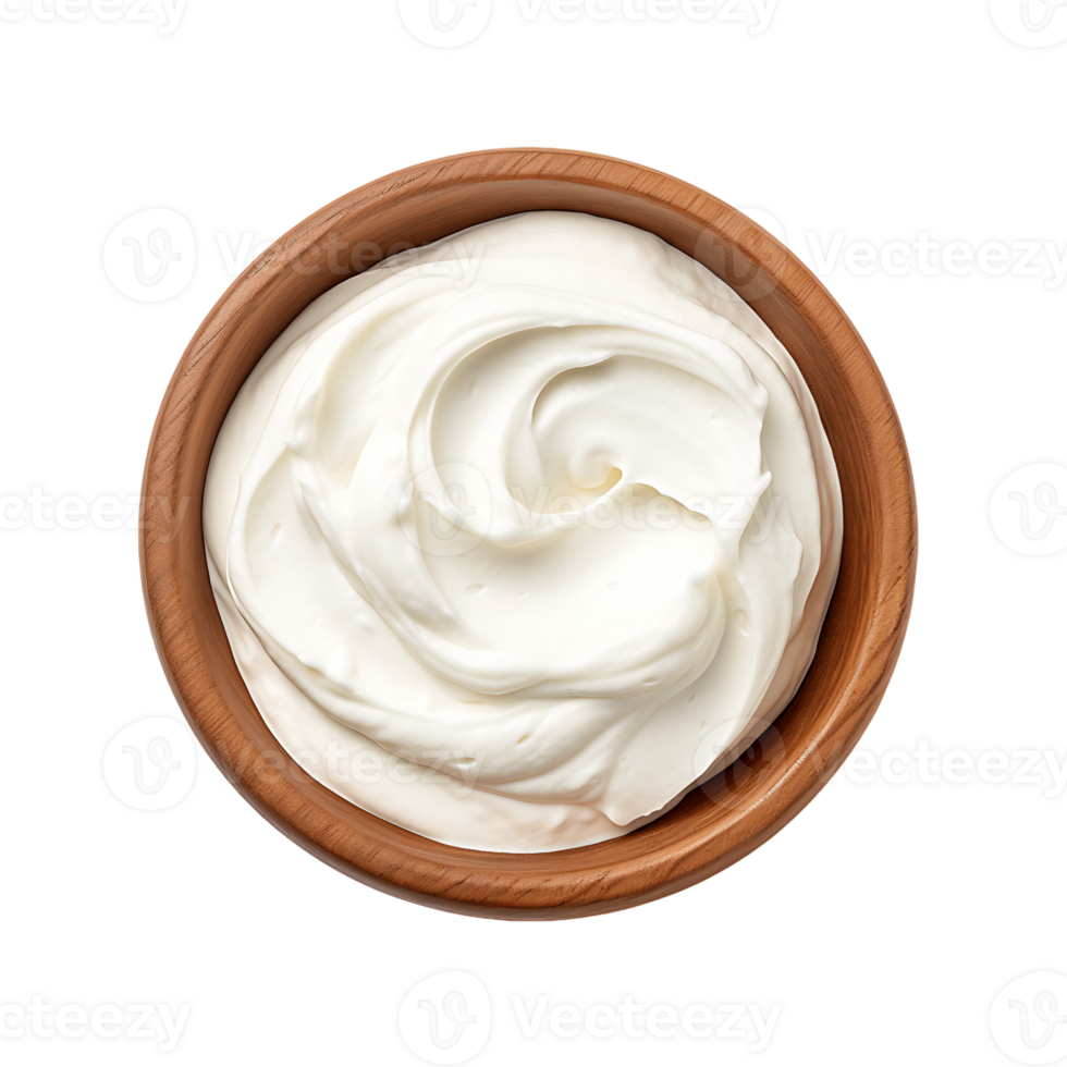 Creamy White Mayonnaise Dip in Bowl png