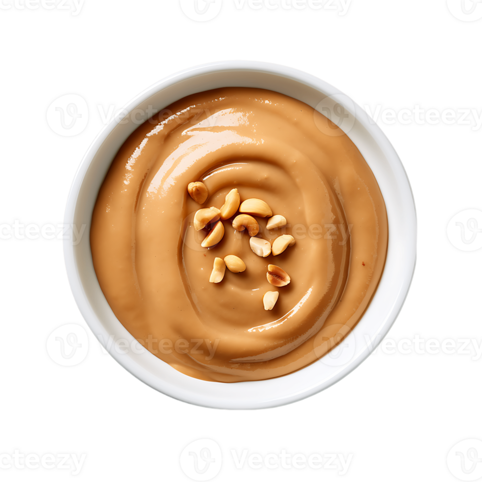 Savory Brown Peanut Sauce Clear Background Bowl Presentation png