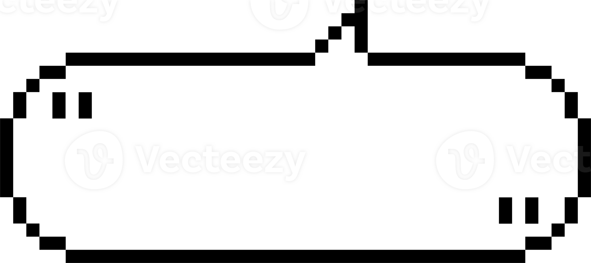 8bit retro game pixel speech bubble balloon icon sticker memo keyword planner text box banner png