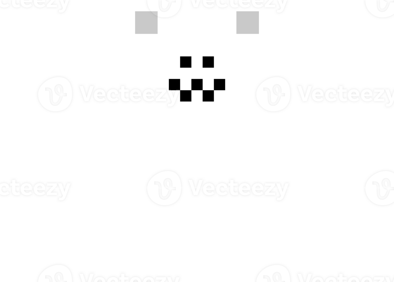 8bit retro game animal pet bear pixel text box memo speech bubble balloon, icon sticker keyword planner banner png