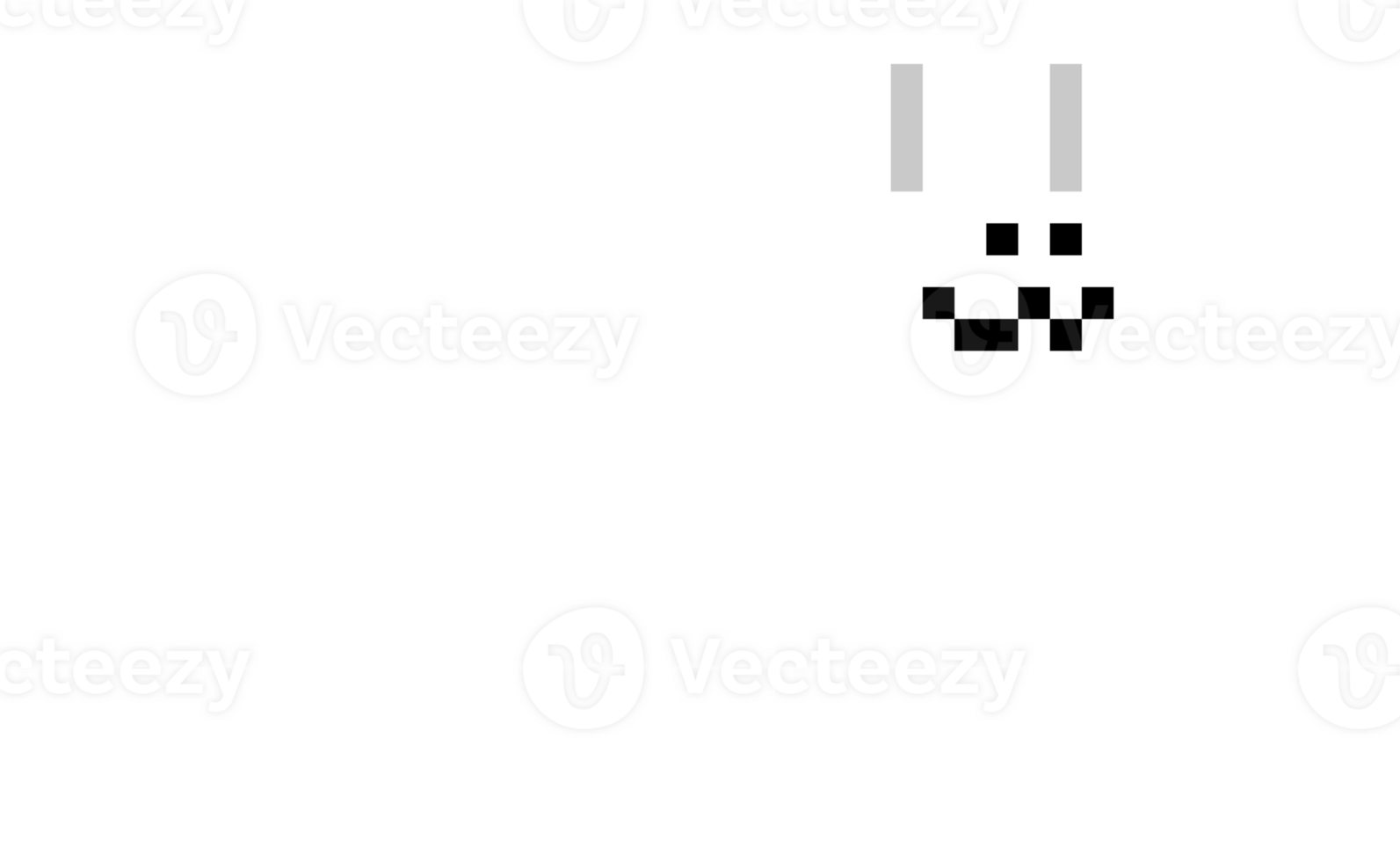 8bit retro game animal pet rabbit pixel text box memo speech bubble balloon, icon sticker keyword planner banner png