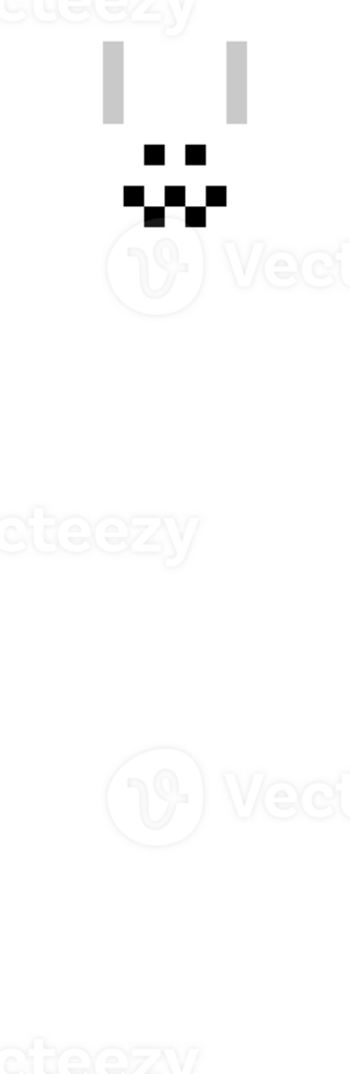 8bit retro game animal pet rabbit pixel text box memo speech bubble balloon, icon sticker keyword planner banner png