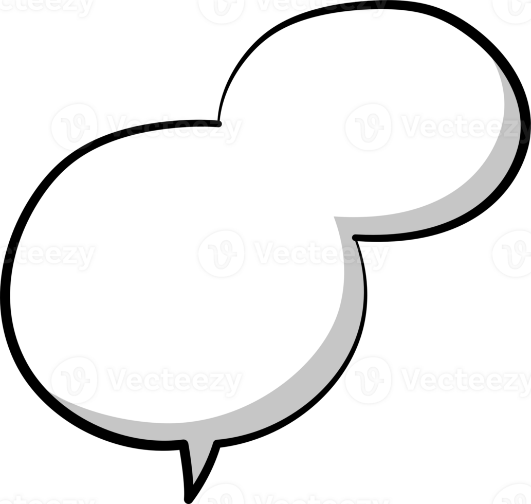 Black and white color speech bubble balloon, icon sticker memo keyword planner text box banner png
