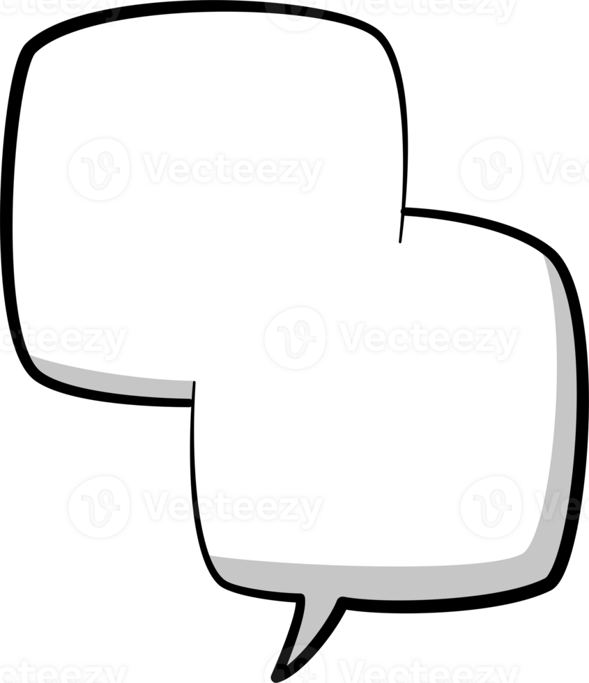 Black and white color speech bubble balloon, icon sticker memo keyword planner text box banner png