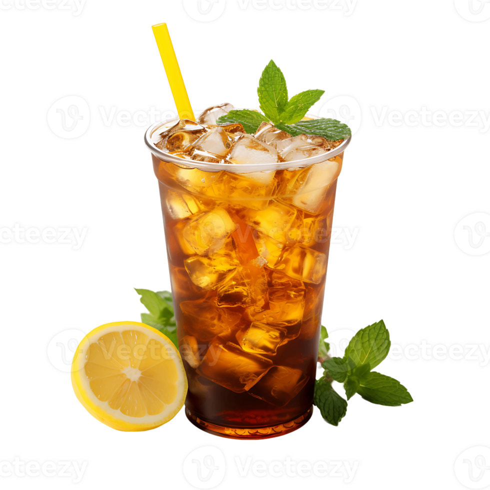 Cool Summer Drink Isolated Ice Tea with Transparency png